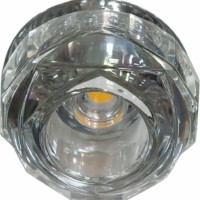 Светильник светодиодный встраиваемый Feron JD190 потолочный 10W 3000K прозрачный хром