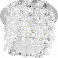 Светильник светодиодный встраиваемый Feron JD58 потолочный 10W 3000K прозрачный хром