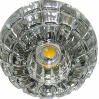 Светильник светодиодный встраиваемый Feron JD87 потолочный 10W 3000K прозрачный хром