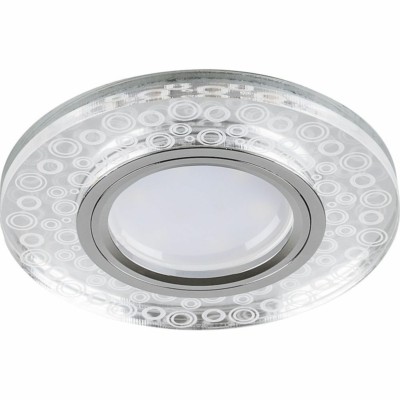 Светильник встраиваемый с LED подсветкой Feron CD961 потолочный MR16 G5.3 прозрачный хром