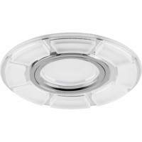 Светильник встраиваемый с LED подсветкой Feron CD993 потолочный MR16 G5.3 белый матовый хром