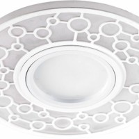 Светильник встраиваемый с LED подсветкой Feron CD990 потолочный MR16 G5.3 белый