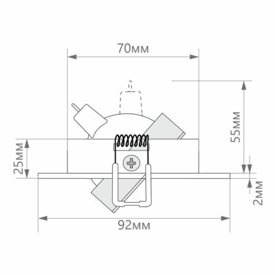 Светильник встраиваемый Feron DL2811 потолочный MR16 G5.3 черный-хром — изображение 2