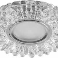 Светильник встраиваемый с белой LED подсветкой Feron CD914 потолочный MR16 G5.3 прозрачный
