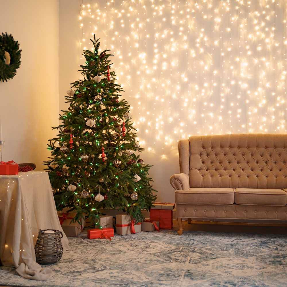 Светодиодная гирлянда Feron CL02 линейная 2м +1.5м 230V зеленый c питанием от сети контролерром зеленый шнур — изображение 6