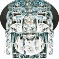 Светильник встраиваемый с белой LED подсветкой Feron JD58 потолочный JCD9 G9 прозрачный