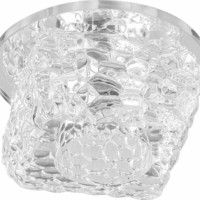 Светильник встраиваемый с белой LED подсветкой Feron JD185 потолочный JCD9 G9 прозрачный