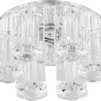 Светильник встраиваемый с разноцветной LED подсветкой Feron 1526 JCD9 прозрачный