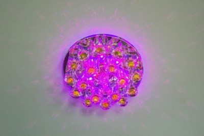 Светильник встраиваемый с разноцветной LED подсветкой Feron 1550 JCD9 прозрачно-коричневый — изображение 2