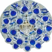 Светильник встраиваемый с разноцветной LED подсветкой Feron 1550 JCD9 прозрачно-голубой