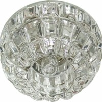 Светильник встраиваемый с разноцветной LED подсветкой Feron JD68 JCD9 прозрачный