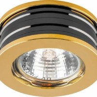 Светильник встраиваемый Feron DL153 потолочный MR16 G5.3 золото-черный