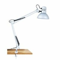 Светильник настольный ESB 9W 230V Е27 серебро c лампой DE1410