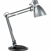 Светильник настольный ESB 9W 230V Е27 серебро c лампой DE1404