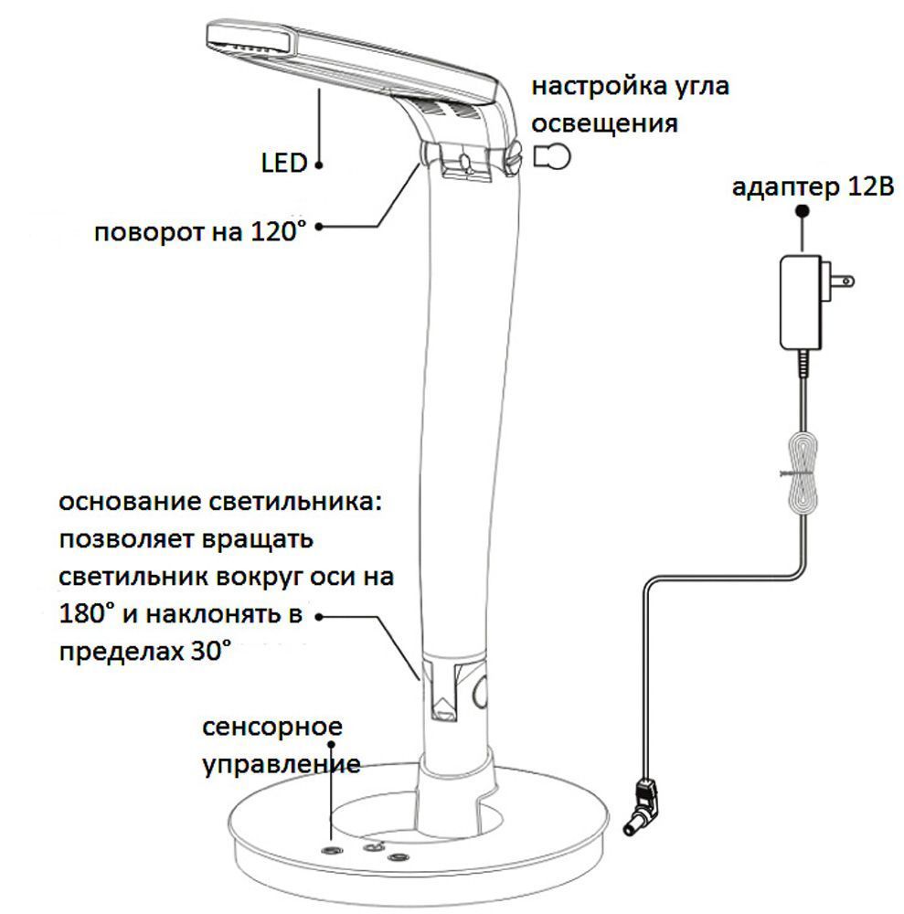 Светильник светодиодный настольный Feron DE1705 4,8W розовый — изображение 4