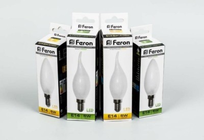 Лампа СДЛ Feron LB-59 Свеча на ветру E14 5W 4000K — изображение 2