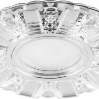 Светильник встраиваемый с белой LED подсветкой Feron CD921 потолочный MR16 G5.3 прозрачный