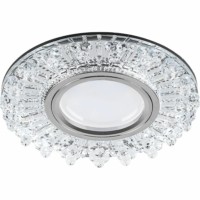 Светильник встраиваемый с LED подсветкой Feron CD944 потолочный MR16 G5.3 прозрачный хром