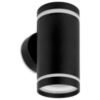 Светильник садово-парковый Feron DH1002 на стену вверх/вниз 2x GX53 230В черный