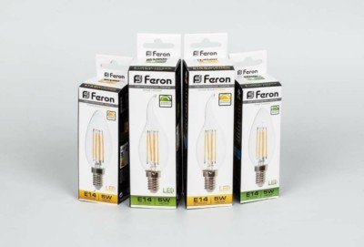Лампа СДЛ диммируемая Feron LB-69 Свеча на ветру E14 5W 4000K — изображение 3