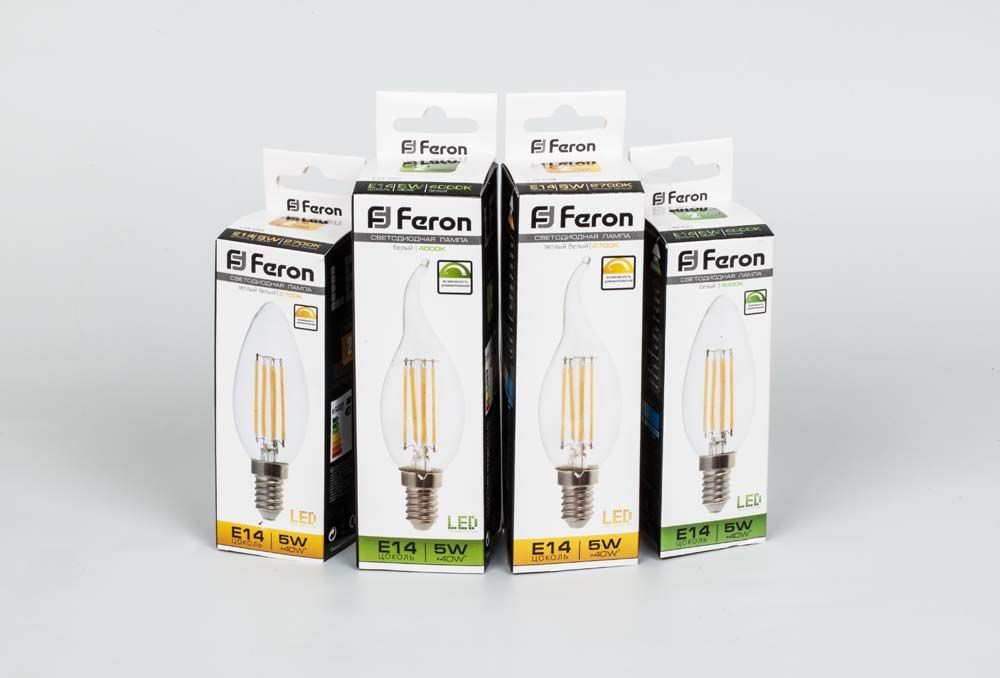 Лампа СДЛ диммируемая Feron LB-69 Свеча на ветру E14 5W 4000K — изображение 3