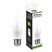 Лампа СДЛ Feron LB-97 Свеча на ветру E27 7W 4000K