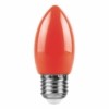Лампа СДЛ Feron LB-376 свеча E27 1W красный