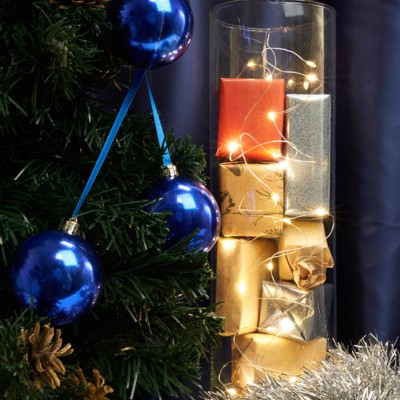 Гирлянда линейная Feron CL576 Роса статичная 10м USB 2700K прозрачный шнур