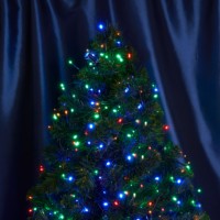 Светодиодная гирлянда Feron CL09 линейная 10м + 2м 230V мультиколор c питанием от сети зеленый шнур