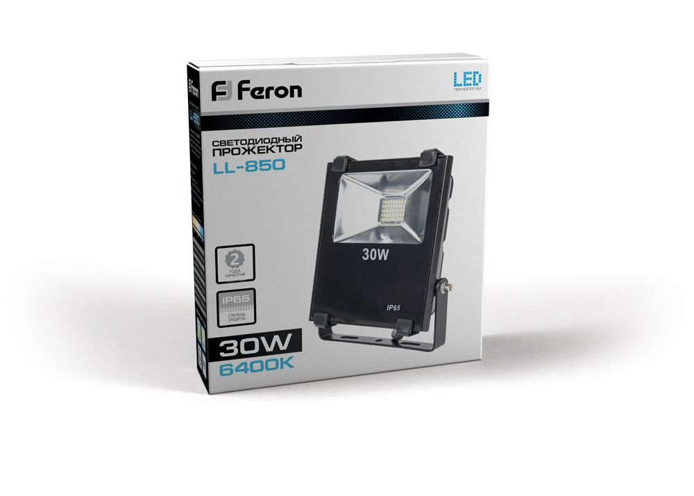 Прожектор светодиодный Feron LL-850 IP65 30W 6400K — изображение 4