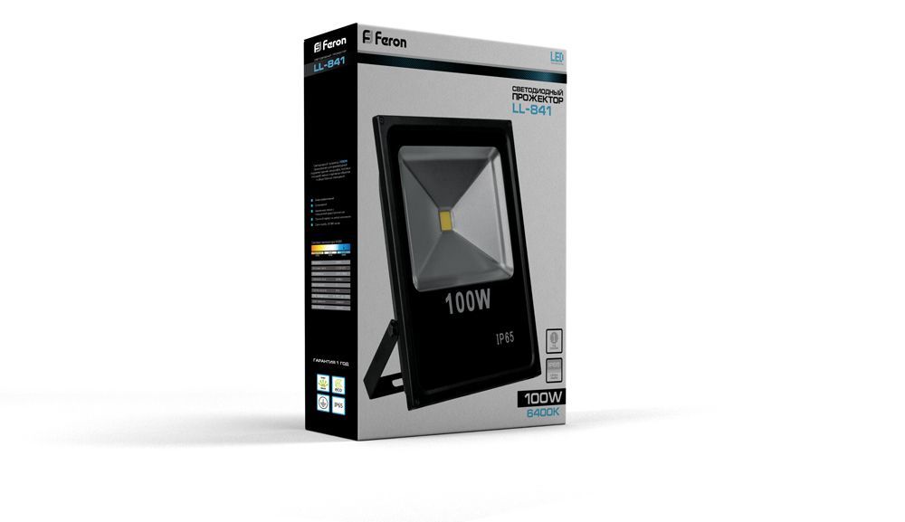 Прожектор светодиодный Feron LL-841 IP65 100W 6400K — изображение 2