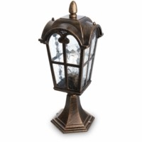 Светильник садово-парковый Feron PL105 четырехгранный на постамент 60Вт 230В E27 черное золото