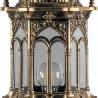 Светильник садово-парковый Feron PL114 шестигранный на столб 60Вт 230В E27 черное золото