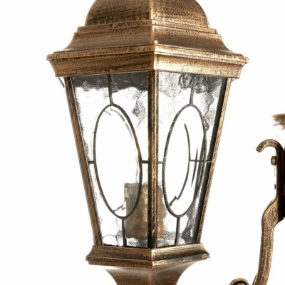 Светильник садово-парковый Feron PL157 шестигранный столб 2x60Вт E27 230В черное золото — изображение 4