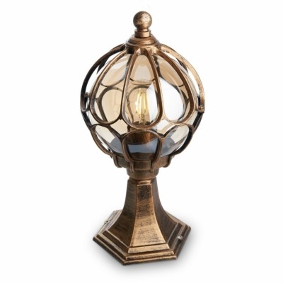 Светильник садово-парковый Feron PL3704 круглый на постамент 60Вт 230В E27 черное золото