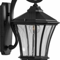 Светильник садово-парковый Feron PL4032 восьмигранный на стену вниз 60Вт 230В E27 черный