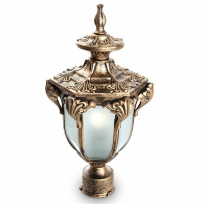 Светильник садово-парковый Feron PL4045 шестигранный на столб 60Вт 230В E27 черное золото