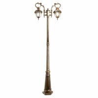 Светильник садово-парковый Feron PL4048 шестигранный столб 2×60Вт 230В E27 черное золото