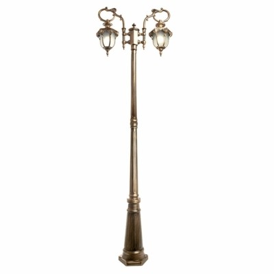 Светильник садово-парковый Feron PL4048 шестигранный столб 2×60Вт 230В E27 черное золото