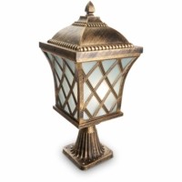 Светильник садово-парковый Feron PL4063 четырехгранный на постамент 100Вт E27 230В черное золото