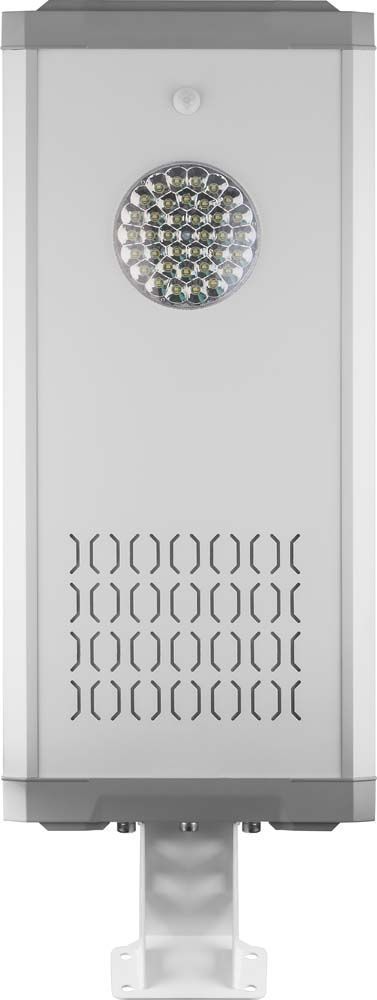 Светодиодный уличный фонарь консольный на солнечной батарее Feron SP2335 8W 6400K с датчиком движения серый