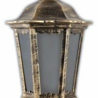 Светильник садово-парковый Feron 6206 шестигранный на стену накладной 60Вт E27 230В черное золото