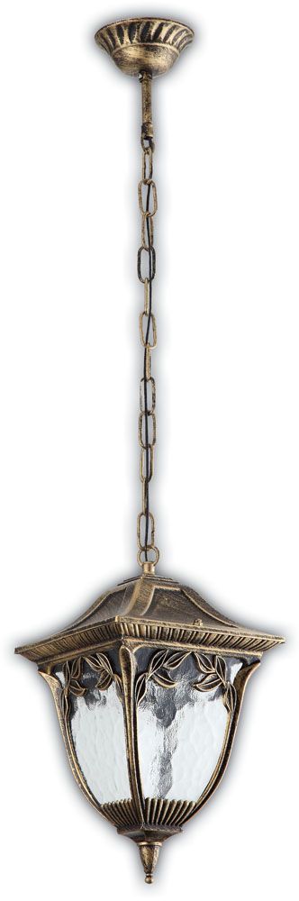 Светильник садово-парковый Feron PL4075 четырехгранный на цепочке 60Вт E27 230В черное золото