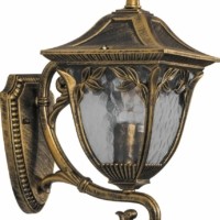 Светильник садово-парковый Feron PL4081 четырехгранный на стену вверх 100Вт E27 230В черное золото