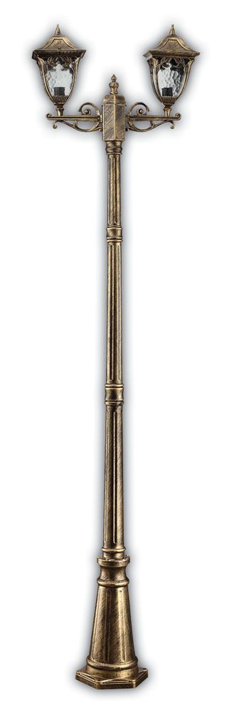 Светильник садово-парковый Feron PL4088 столб четырехгранный 2×100Вт E27 230В черное золото