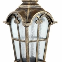 Светильник садово-парковый Feron PL5104 четырехгранный на столб 100Вт 230В E27 черное золото