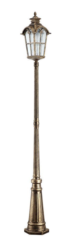 Светильник садово-парковый Feron PL5108 столб четырехгранный 100Вт 230В E27 черное золото