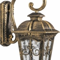 Светильник садово-парковый Feron PL4092 четырехгранный на стену вниз 60Вт E27 230В черное золото