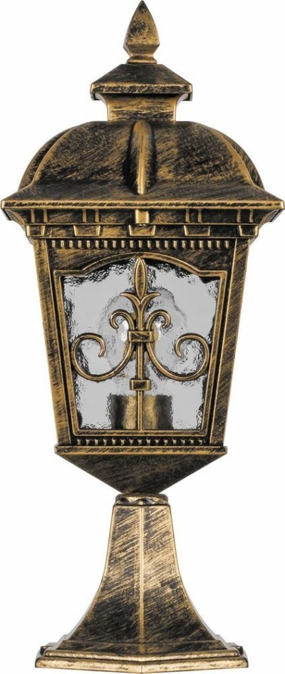 Светильник садово-парковый Feron PL4094 четырехгранный на постамент 60Вт E27 230В черное золото