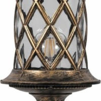 Светильник садово-парковый Feron PL5024 круглый на постамент 60Вт 230В E27 черное золото